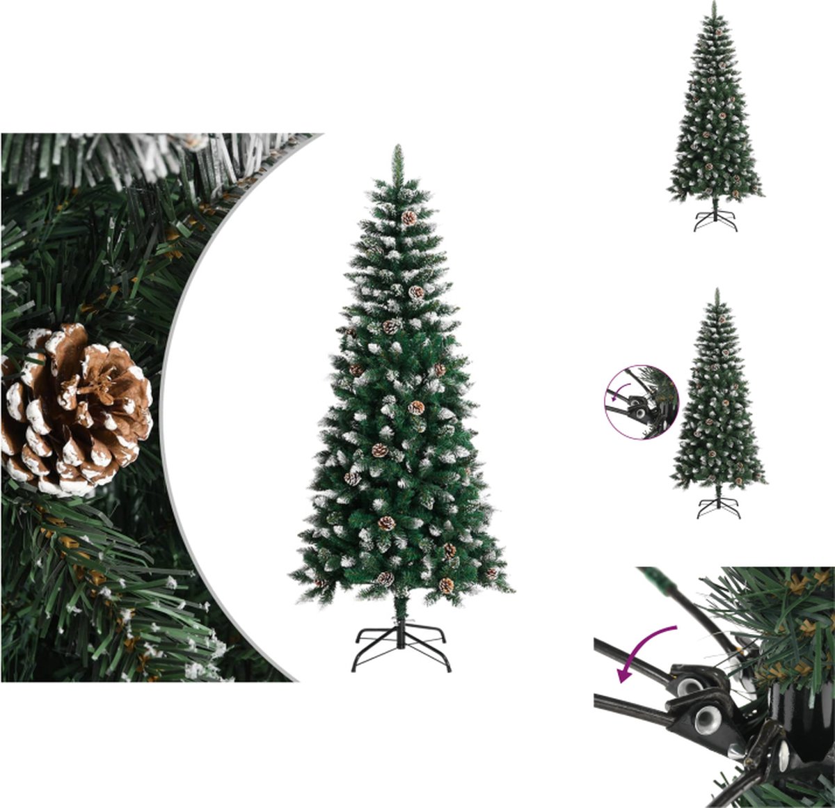 vidaXL Kunstkerstboom 150 cm groen met standaard