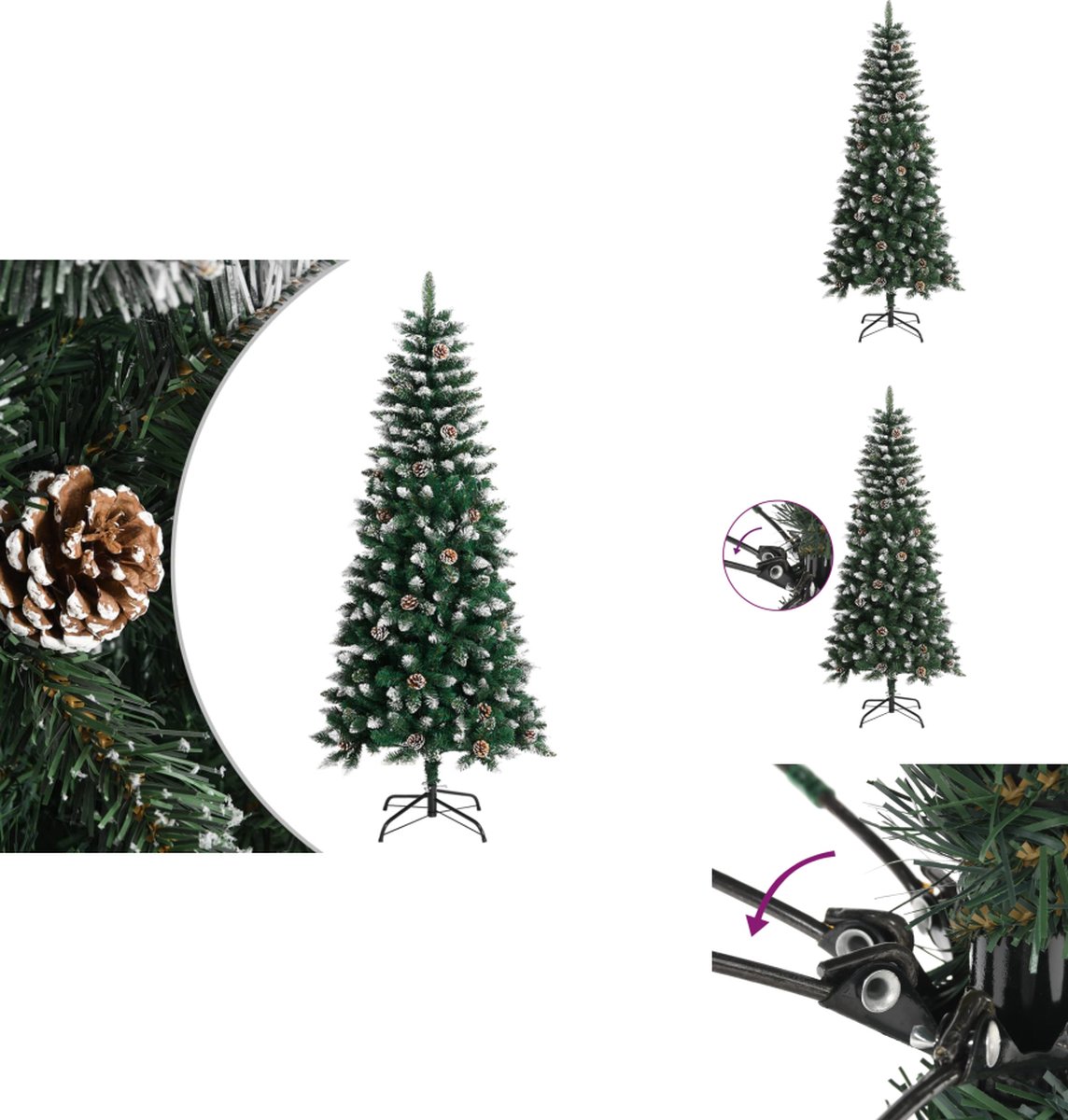 vidaXL Kunstkerstboom 150 cm groen met standaard