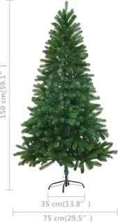 vidaXL Kunstkerstboom 150 cm groen