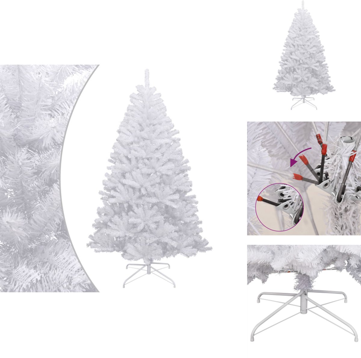 vidaXL Kunstkerstboom 150 cm met sneeuw