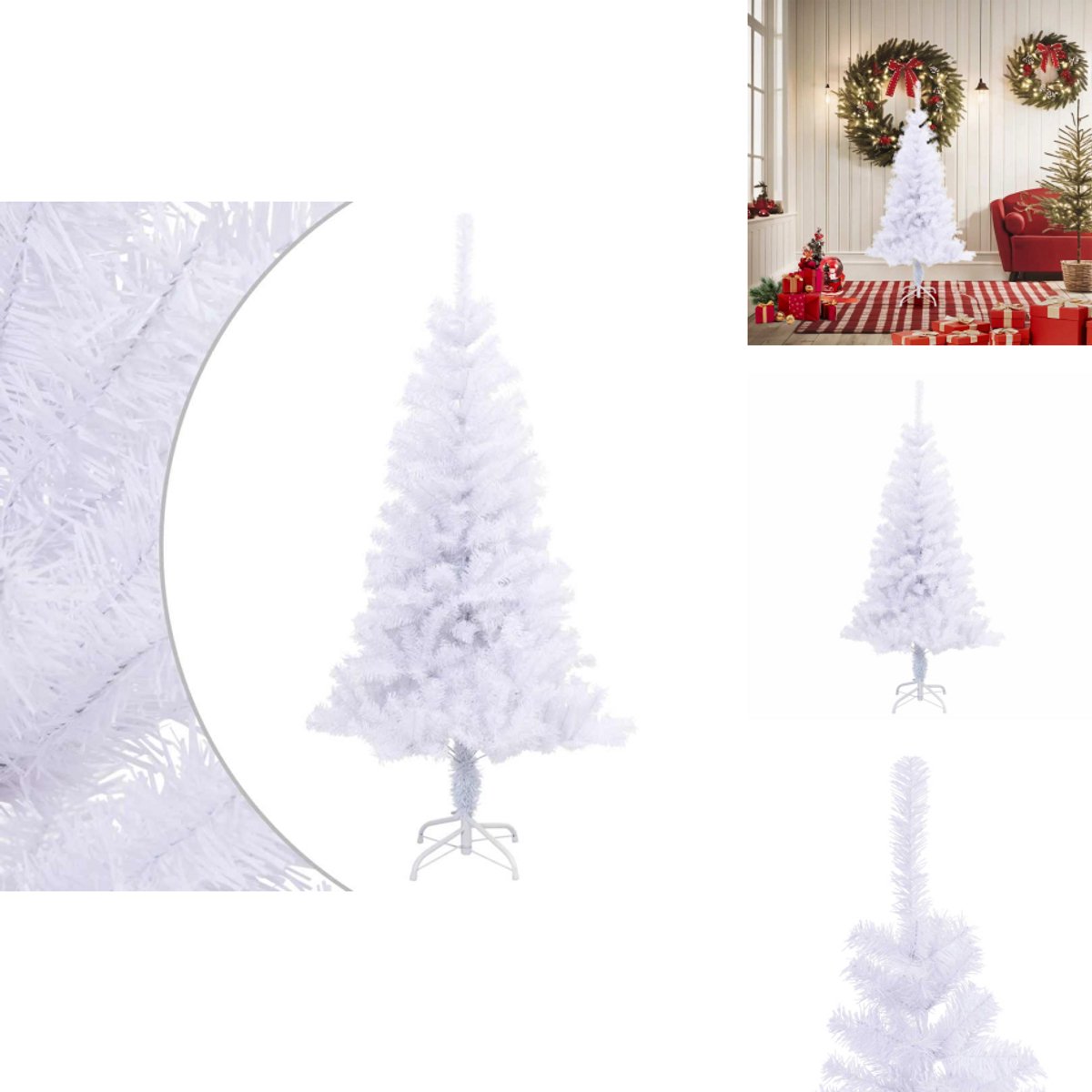 vidaXL Kunstkerstboom 150 cm met standaard 380 takken