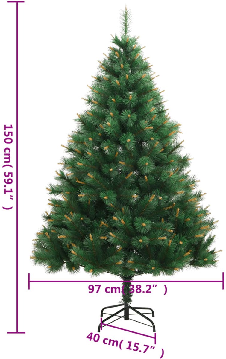 vidaXL Kunstkerstboom 150 cm met standaard