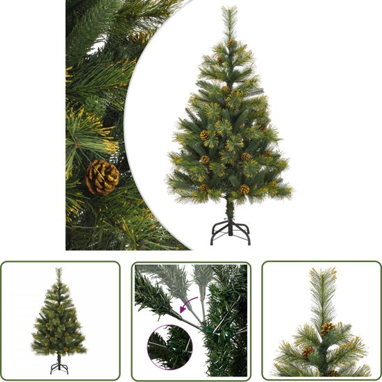 vidaXL Kunstkerstboom 150 cm met standaard groen