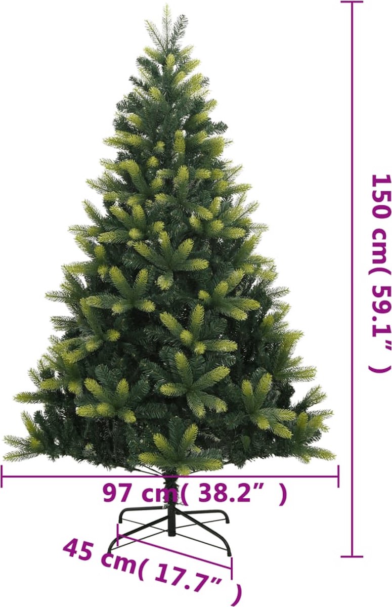 vidaXL Kunstkerstboom 150 cm met standaard