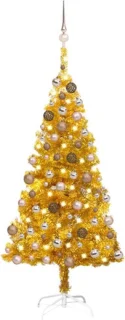 vidaXL Kunstkerstboom 150 cm PET goud