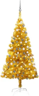 vidaXL Kunstkerstboom 150 cm PET Goud
