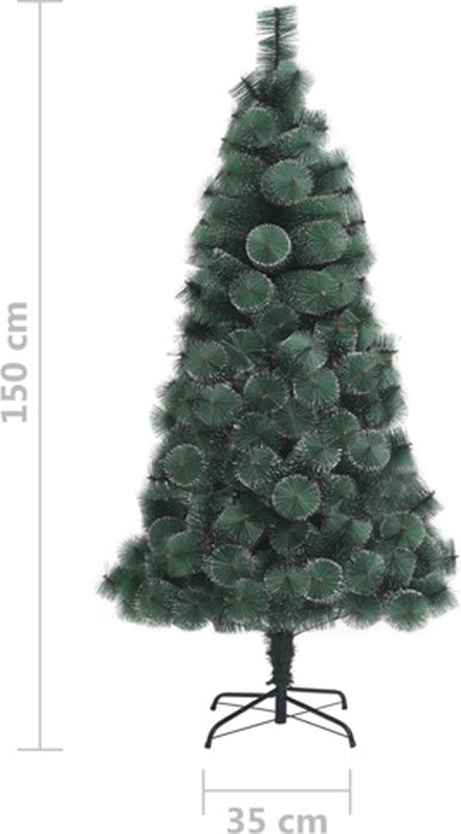 vidaXL Kunstkerstboom 150 cm PET groen met standaard
