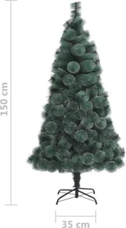 vidaXL Kunstkerstboom 150 cm PET groen met standaard