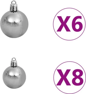 vidaXL Kunstkerstboom 150 cm PET zilver