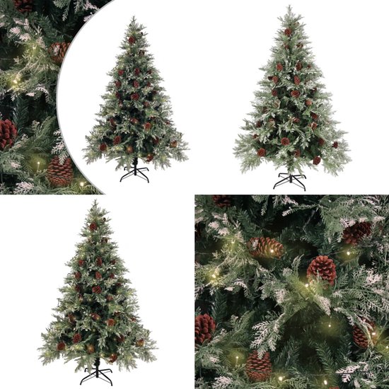 vidaXL Kunstkerstboom 150 cm PVC en PE groen-wit review