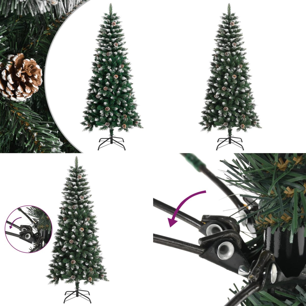 vidaXL Kunstkerstboom 150 cm PVC groen