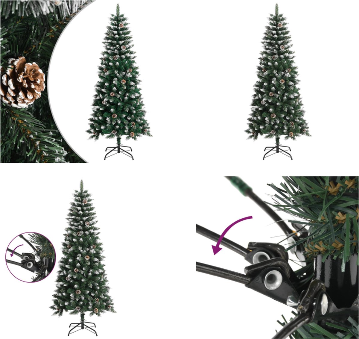 vidaXL Kunstkerstboom 150 cm PVC groen