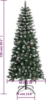 vidaXL Kunstkerstboom 150 cm PVC groen
