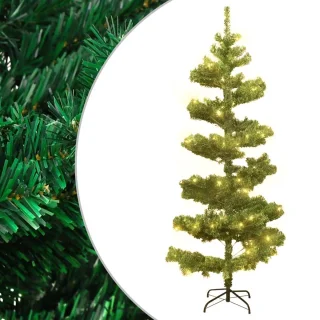 vidaXL Kunstkerstboom 150 cm PVC groen met verlichting en standaard