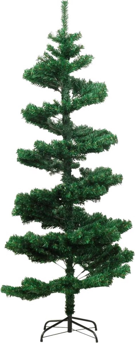 vidaXL Kunstkerstboom 150 cm PVC groen met verlichting en standaard