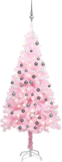 vidaXL Kunstkerstboom 150 cm PVC roze