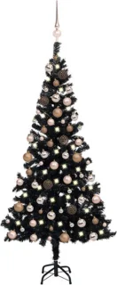 vidaXL Kunstkerstboom 150 cm PVC zwart