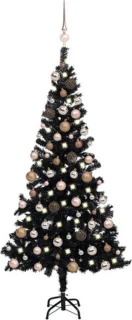 vidaXL Kunstkerstboom 150 cm PVC zwart