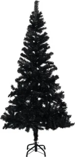 vidaXL Kunstkerstboom 150 cm PVC zwart