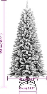 vidaXL Kunstkerstboom 150 cm PVC/PE