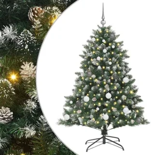 vidaXL Kunstkerstboom 150 cm van PVC, plastic en staal