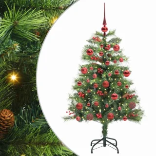 vidaXL kunstkerstboom 150 LED's warmwit groen