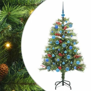 vidaXL kunstkerstboom 150 LED's warmwit groen