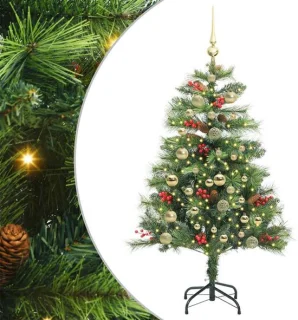 vidaXL Kunstkerstboom 150 LED's warmwit groen