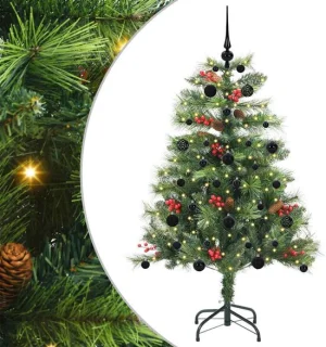 vidaXL kunstkerstboom 150 LED's warmwit PVC en metaal groen