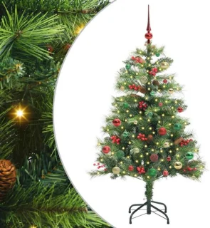 vidaXL Kunstkerstboom 150 LED's warmwit PVC en metaal groen