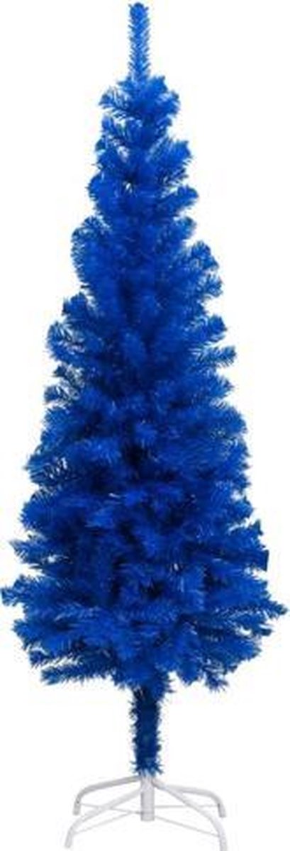 vidaXL Kunstkerstboom 180 cm blauw PVC met standaard