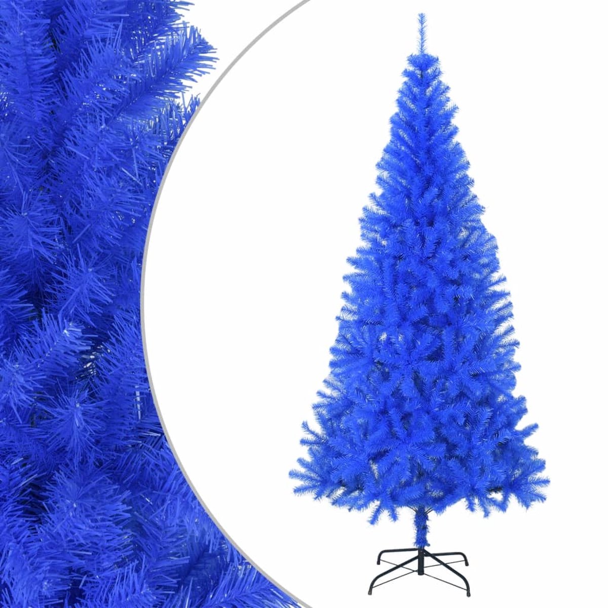 vidaXL Kunstkerstboom 180 cm blauw PVC met standaard