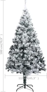 vidaXL Kunstkerstboom 180 cm groen