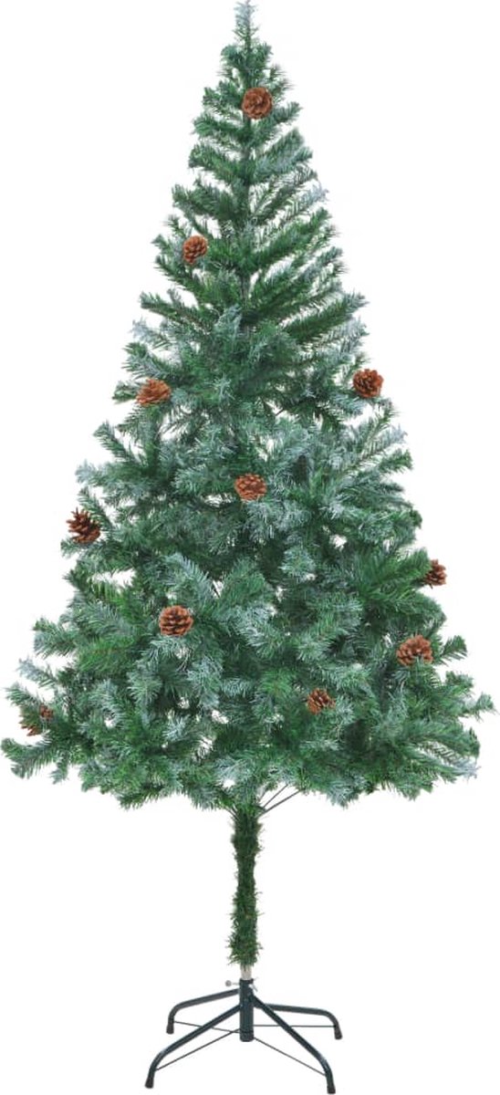vidaXL Kunstkerstboom 180 cm met dennenappels