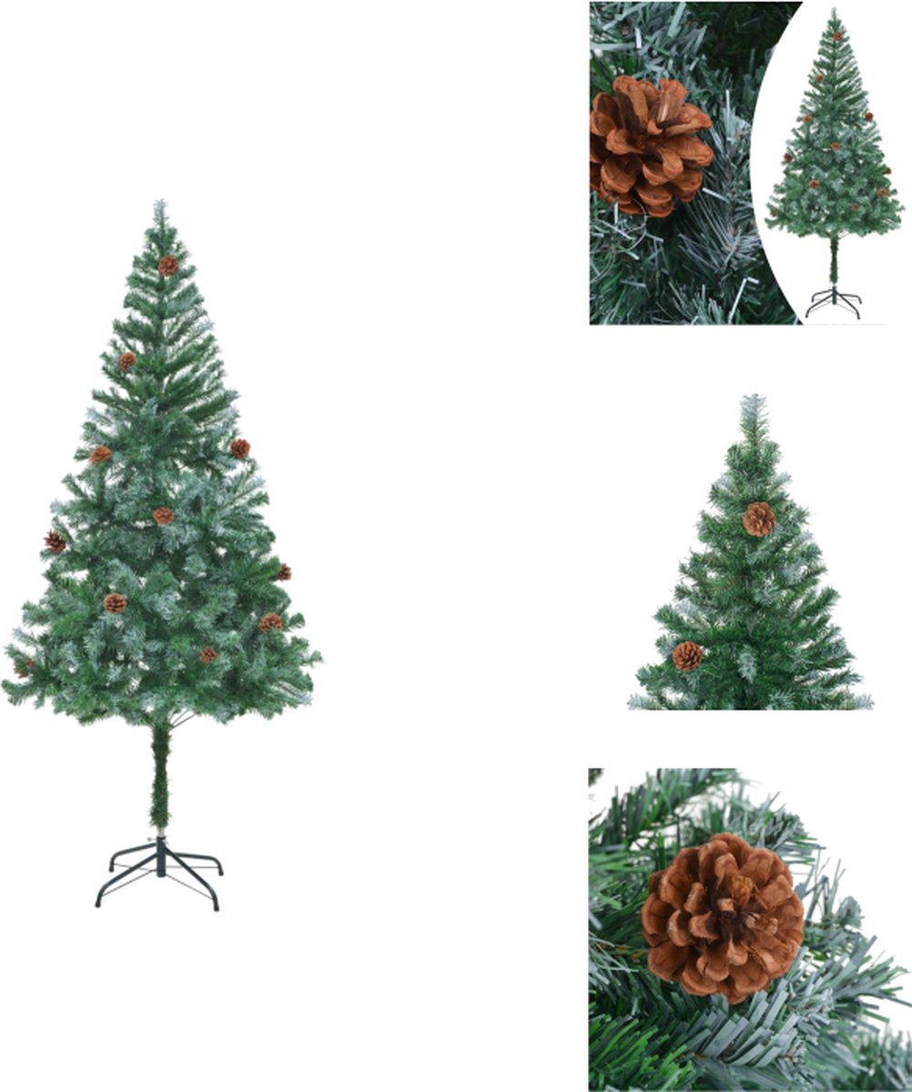 vidaXL Kunstkerstboom 180 cm met dennenappels