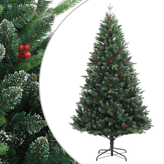 vidaXL Kunstkerstboom 180 cm met rode bessen