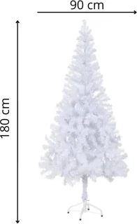 vidaXL Kunstkerstboom 180 cm met standaard