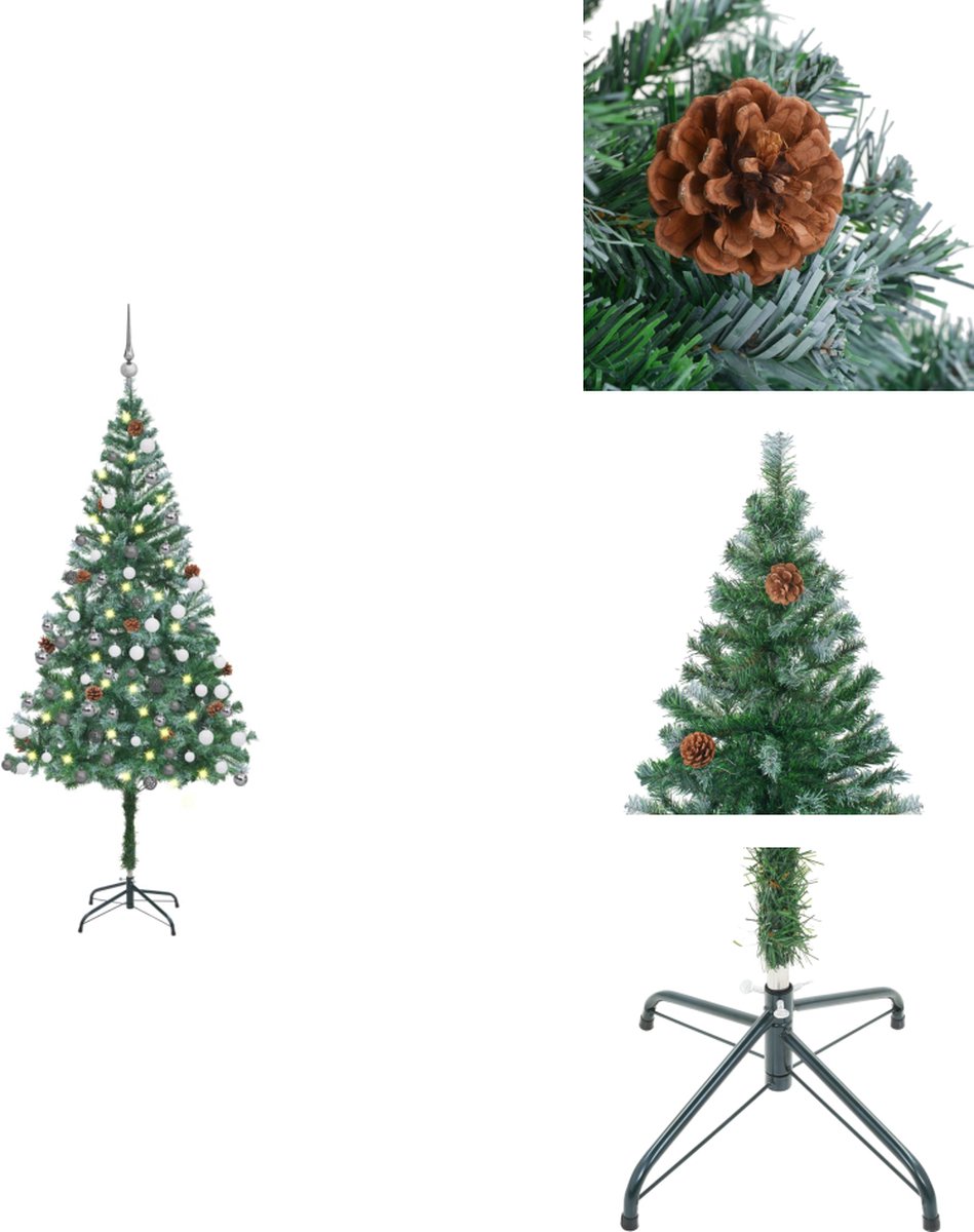 vidaXL Kunstkerstboom 180 cm met verlichting