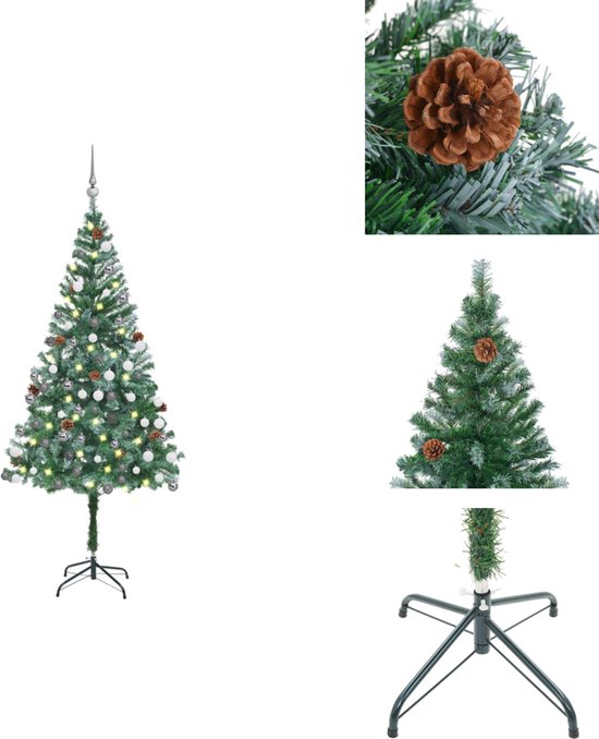 vidaXL Kunstkerstboom 180 cm met verlichting
