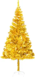 vidaXL Kunstkerstboom 180 cm PET goud