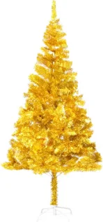 vidaXL Kunstkerstboom 180 cm PET goudkleurig