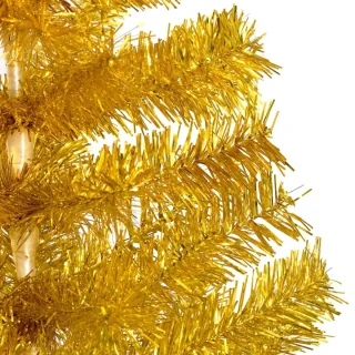 vidaXL Kunstkerstboom 180 cm PET goudkleurig