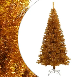 vidaXL Kunstkerstboom 180 cm PET goudkleurig