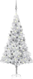 vidaXL Kunstkerstboom 180 cm PET zilver