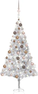 vidaXL Kunstkerstboom 180 cm PET zilver