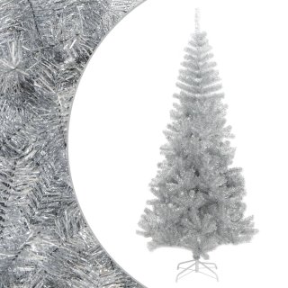 De vidaXL Kunstkerstboom 180 cm PET zilverkleurig in één oogopslag