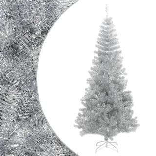 vidaXL Kunstkerstboom 180 cm PET zilverkleurig