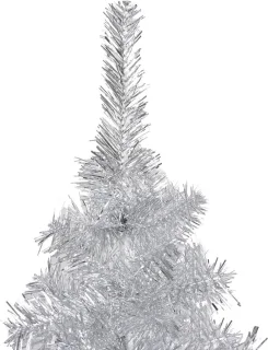 vidaXL Kunstkerstboom 180 cm PET zilverkleurig