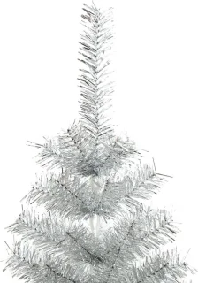 vidaXL Kunstkerstboom 180 cm PET zilverkleurig