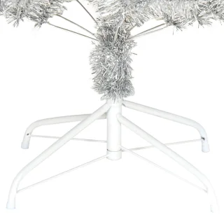 vidaXL Kunstkerstboom 180 cm PET zilverkleurig